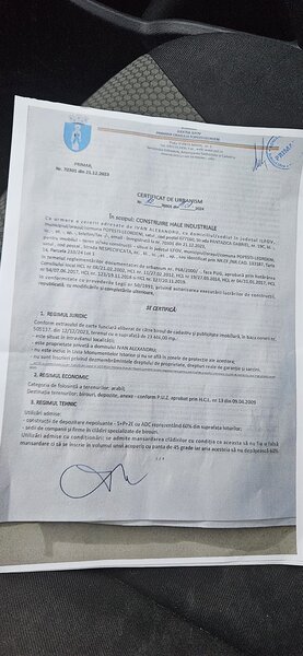 Pierdut Certificat urbanism nr.12 din 01.01.2025